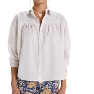 The Gatherer Twill Blouse MOTHER